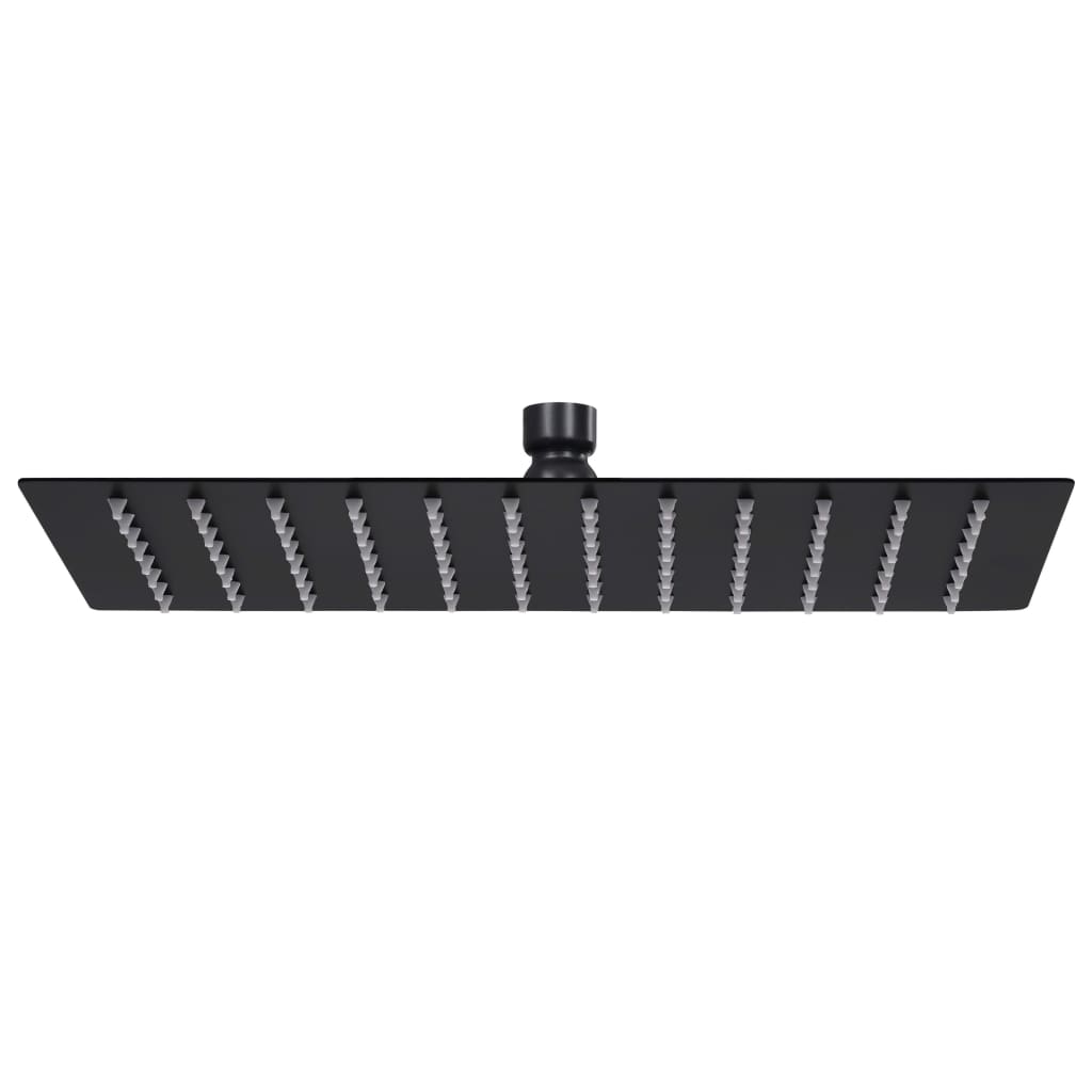 vidaXL Pomme de douche pluie Inox 30x20 cm Rectangulaire Noir