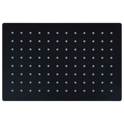 vidaXL Pomme de douche pluie Inox 30x20 cm Rectangulaire Noir