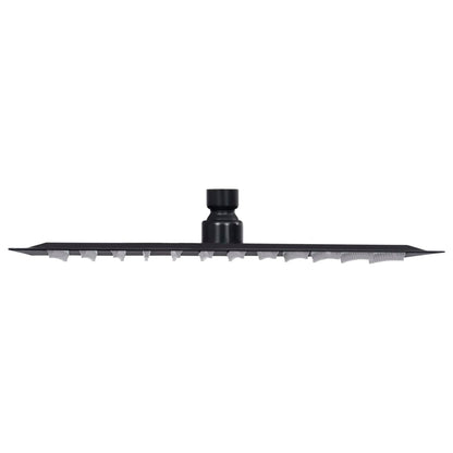 vidaXL Pomme de douche pluie Inox 30x20 cm Rectangulaire Noir