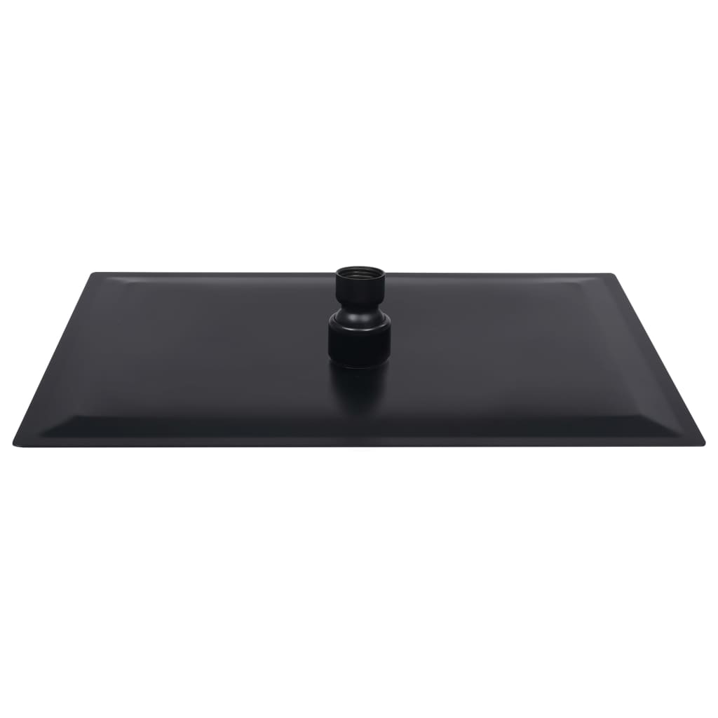vidaXL Pomme de douche pluie Inox 30x20 cm Rectangulaire Noir