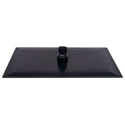 vidaXL Pomme de douche pluie Inox 30x20 cm Rectangulaire Noir