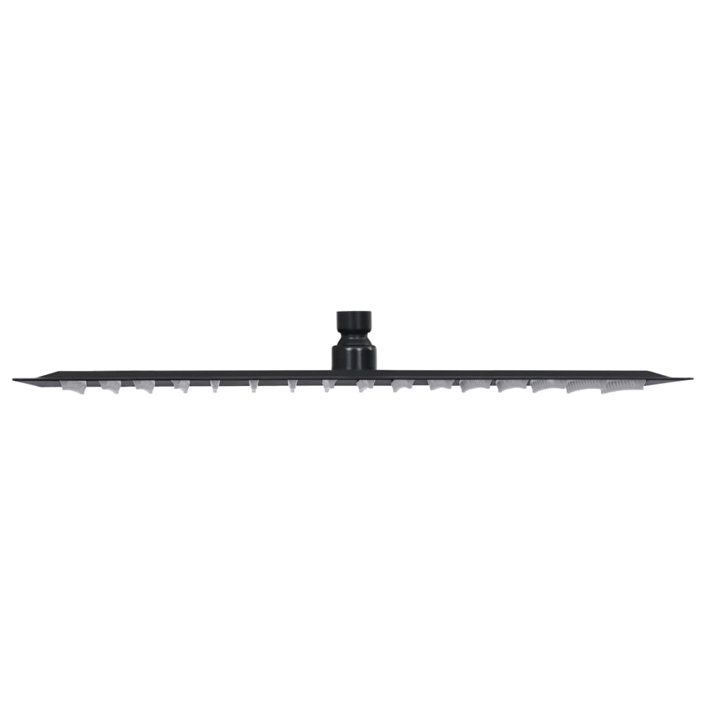 vidaXL Pomme de douche pluie Inox 40x30 cm Rectangulaire Noir