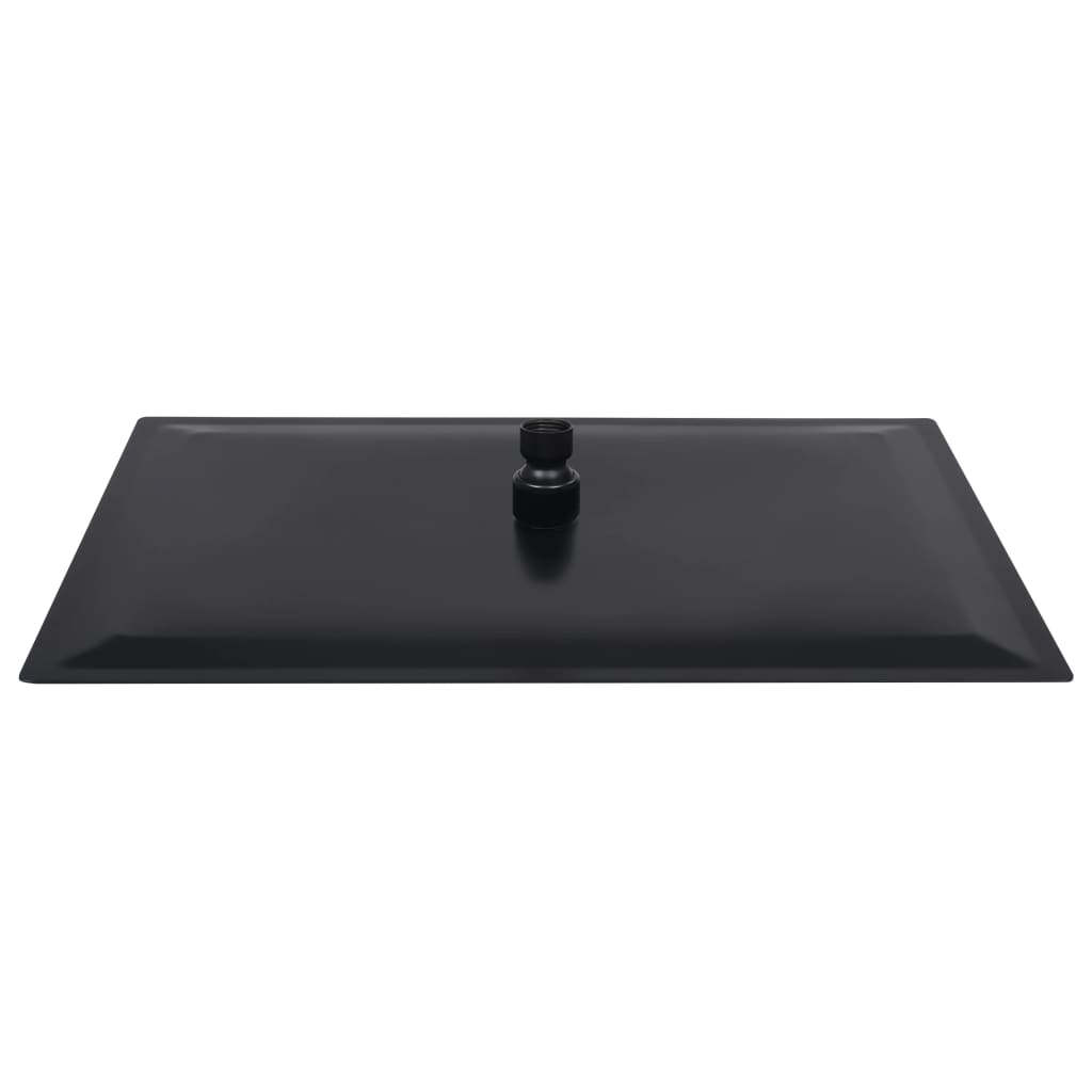vidaXL Pomme de douche pluie Inox 40x30 cm Rectangulaire Noir