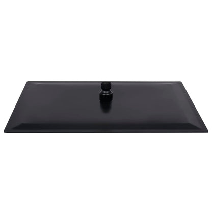 vidaXL Pomme de douche pluie Inox 40x30 cm Rectangulaire Noir