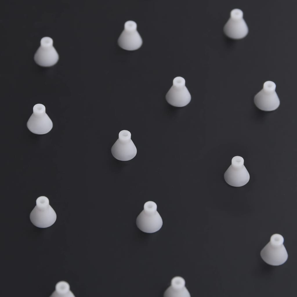 vidaXL Pomme de douche pluie Inox 40x30 cm Rectangulaire Noir