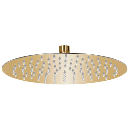 vidaXL Pomme de douche pluie Acier inoxydable 25 cm Ronde Doré