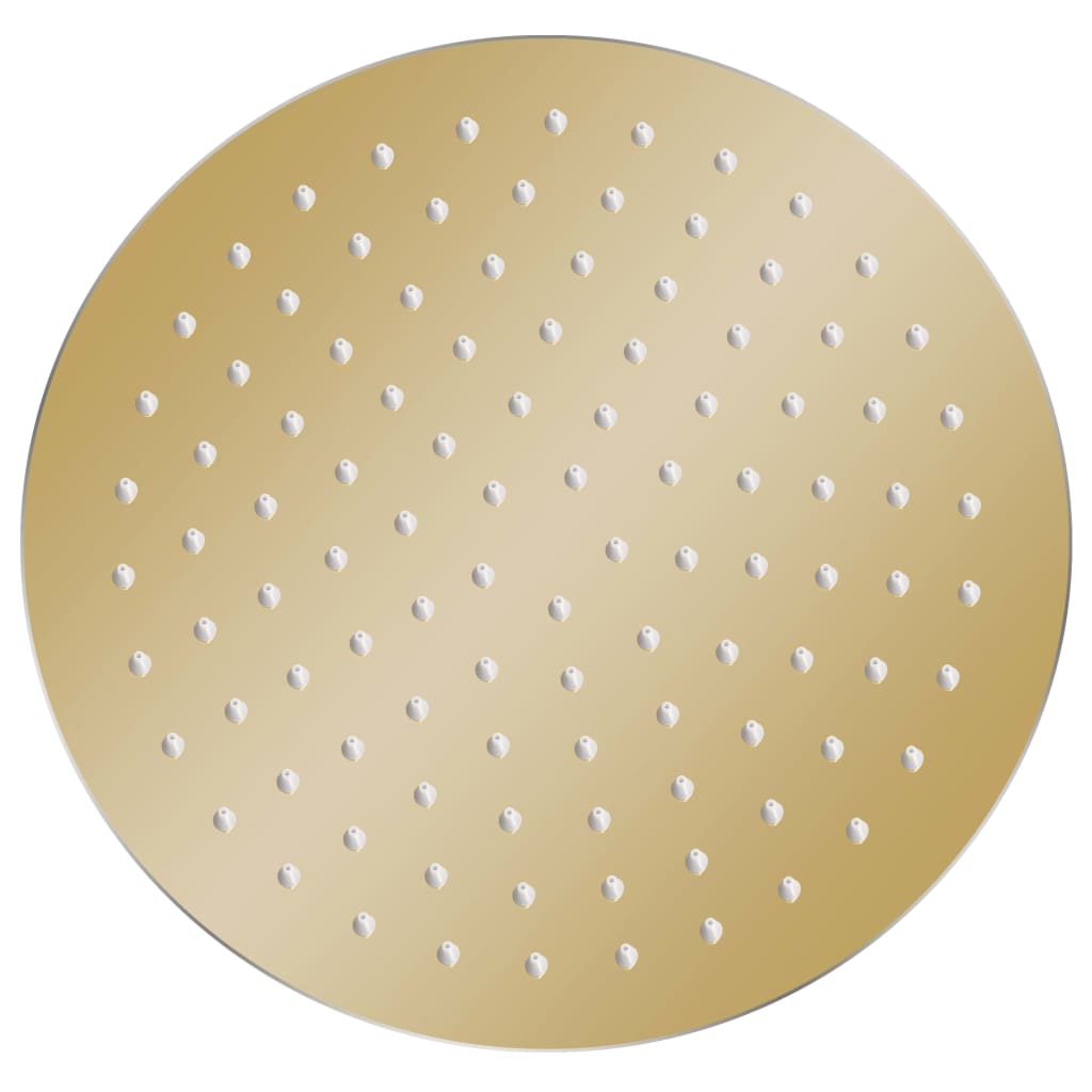 vidaXL Pomme de douche pluie Acier inoxydable 25 cm Ronde Doré