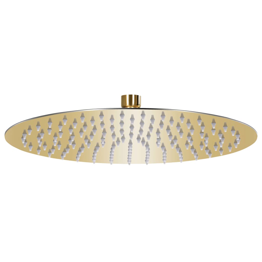 vidaXL Pomme de douche pluie Acier inoxydable 30 cm Ronde Doré