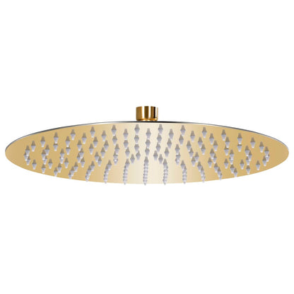 vidaXL Pomme de douche pluie Acier inoxydable 30 cm Ronde Doré