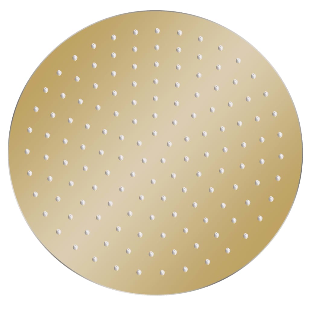 vidaXL Pomme de douche pluie Acier inoxydable 30 cm Ronde Doré