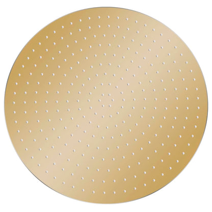vidaXL Pomme de douche pluie Acier inoxydable 40 cm Ronde Doré