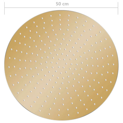 vidaXL Pomme de douche pluie Acier inoxydable 50 cm Ronde Doré