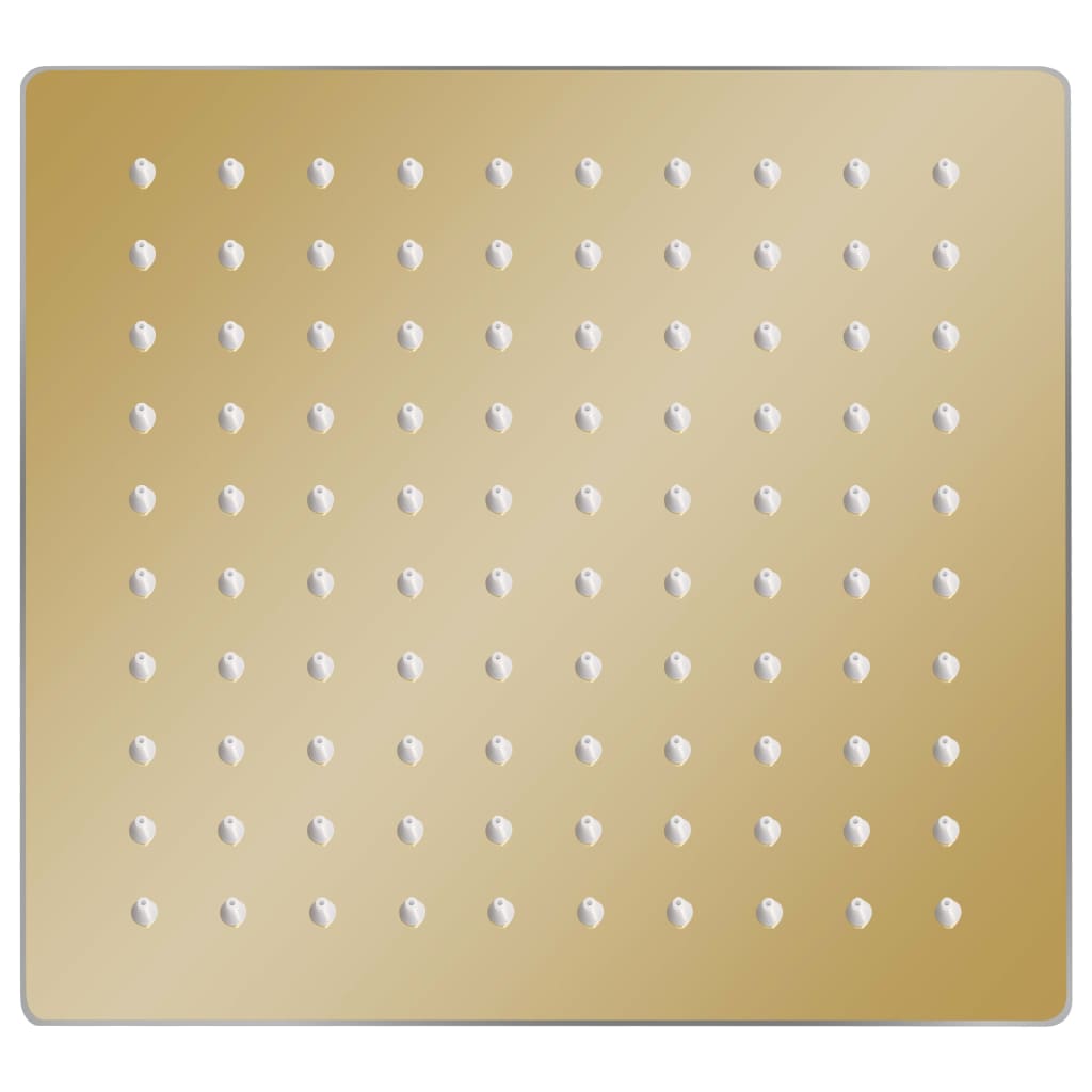 vidaXL Pomme de douche pluie Acier inoxydable 20x20 cm Carrée Doré