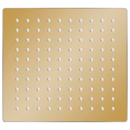 vidaXL Pomme de douche pluie Acier inoxydable 20x20 cm Carrée Doré