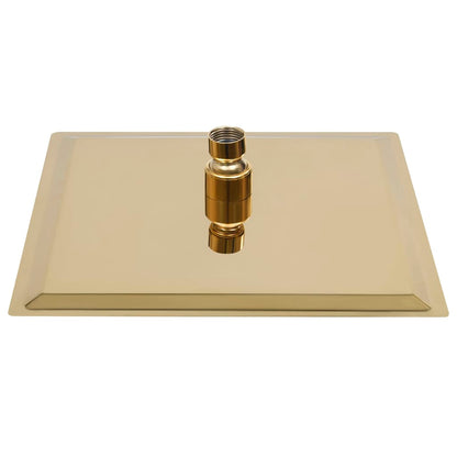 vidaXL Pomme de douche pluie Acier inoxydable 20x20 cm Carrée Doré