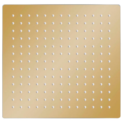 vidaXL Pomme de douche pluie Acier inoxydable 25x25 cm Carrée Doré