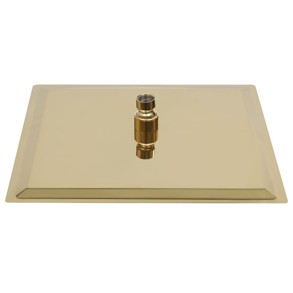 vidaXL Pomme de douche pluie Acier inoxydable 25x25 cm Carrée Doré
