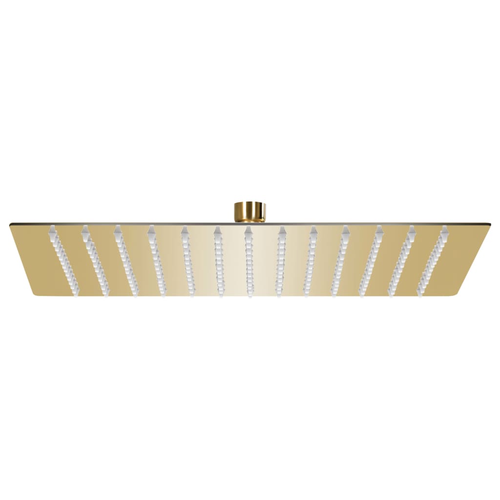 vidaXL Pomme de douche pluie Acier inoxydable 30x30 cm Carrée Doré