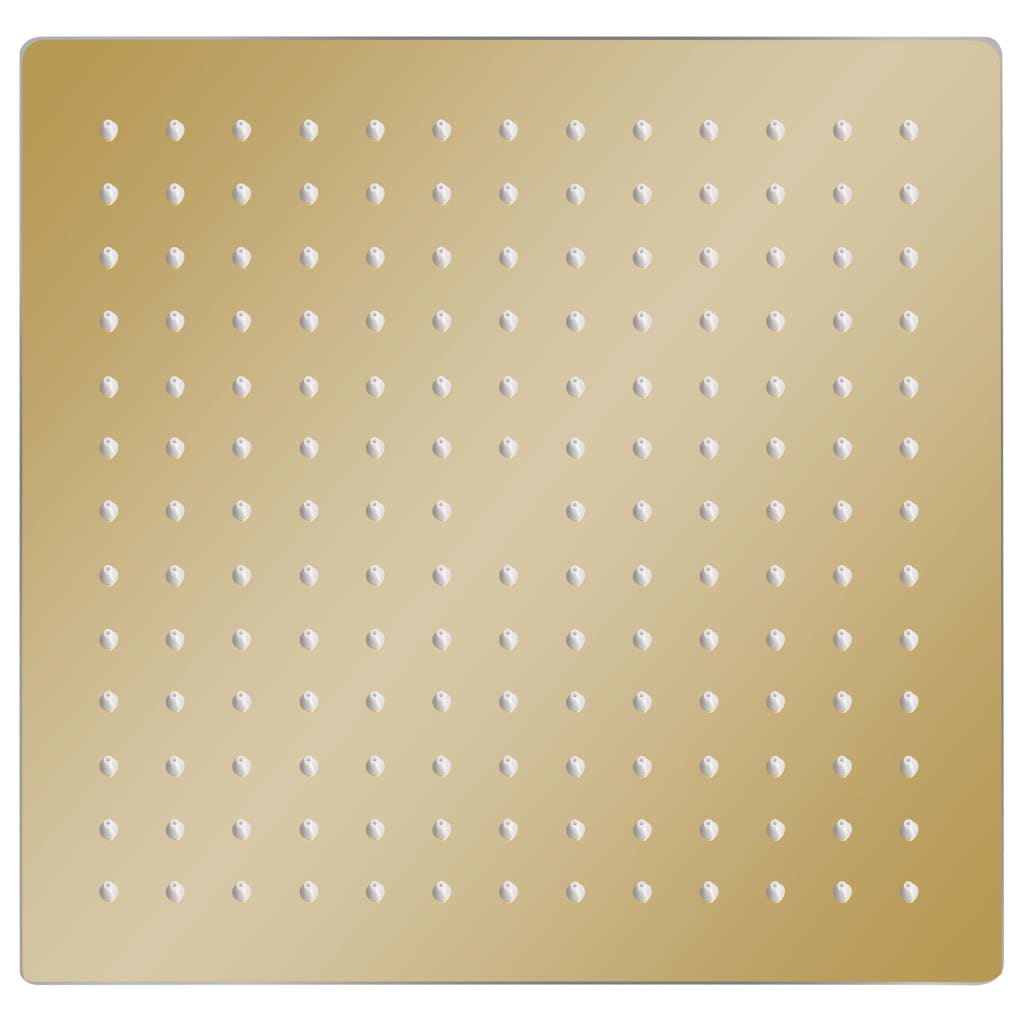 vidaXL Pomme de douche pluie Acier inoxydable 30x30 cm Carrée Doré