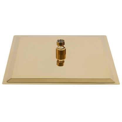 vidaXL Pomme de douche pluie Acier inoxydable 30x30 cm Carrée Doré