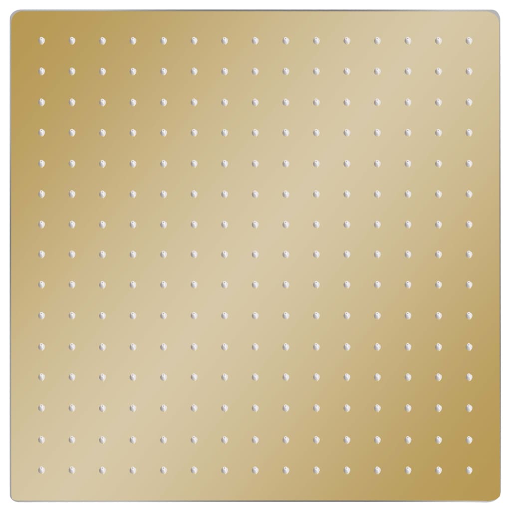 vidaXL Pomme de douche pluie Acier inoxydable 40x40 cm Carrée Doré