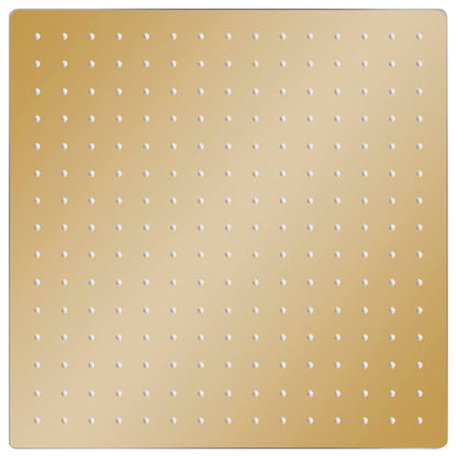 vidaXL Pomme de douche pluie Acier inoxydable 40x40 cm Carrée Doré