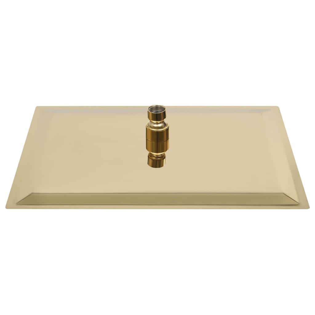 vidaXL Pomme de douche pluie Acier inoxydable 40x40 cm Carrée Doré