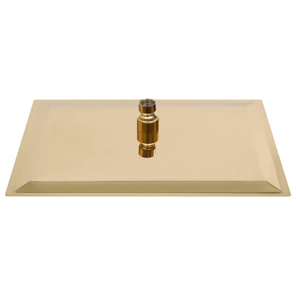 vidaXL Pomme de douche pluie Acier inoxydable 40x40 cm Carrée Doré
