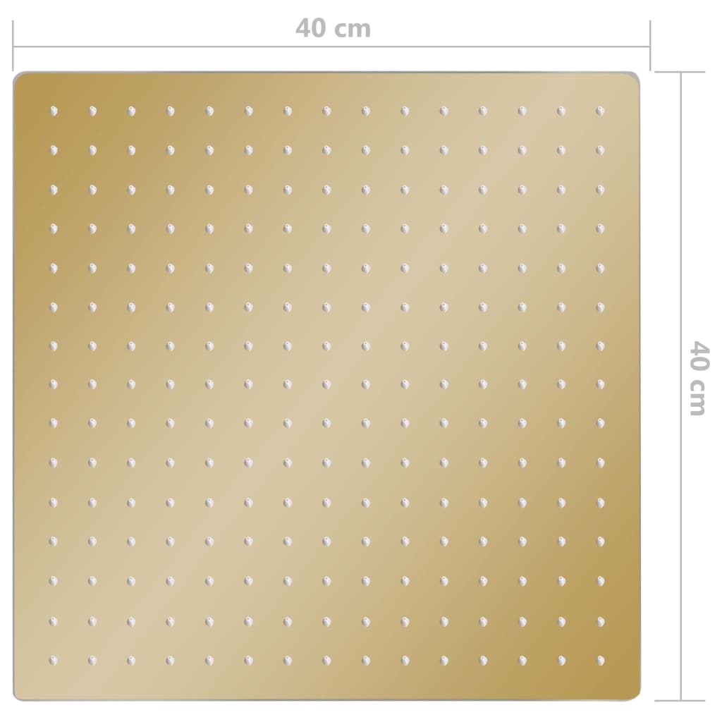 vidaXL Pomme de douche pluie Acier inoxydable 40x40 cm Carrée Doré