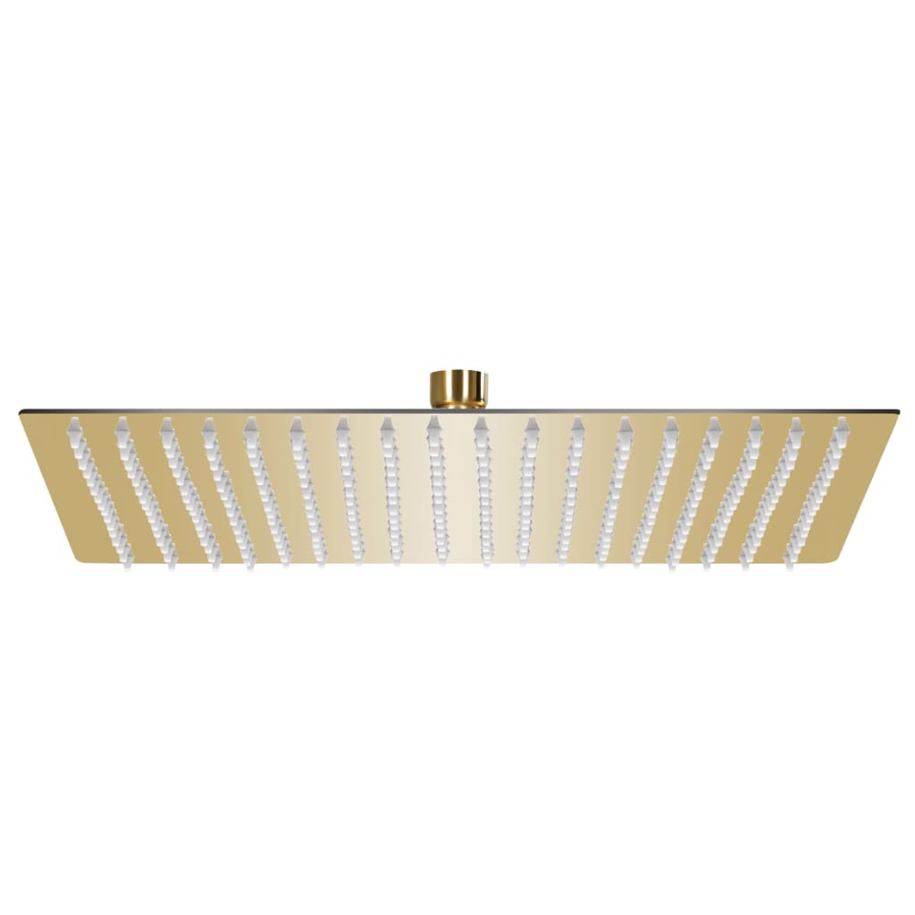 vidaXL Pomme de douche pluie Acier inoxydable 50x50 cm Carrée Doré