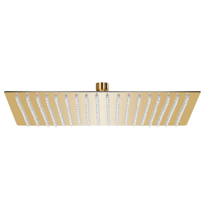 vidaXL Pomme de douche pluie Acier inoxydable 50x50 cm Carrée Doré