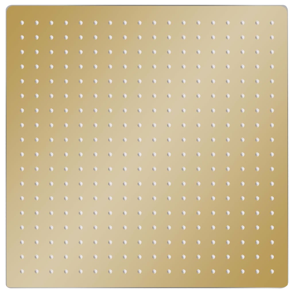 vidaXL Pomme de douche pluie Acier inoxydable 50x50 cm Carrée Doré