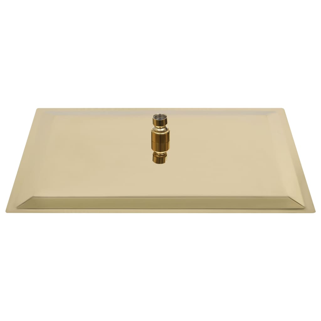 vidaXL Pomme de douche pluie Acier inoxydable 50x50 cm Carrée Doré
