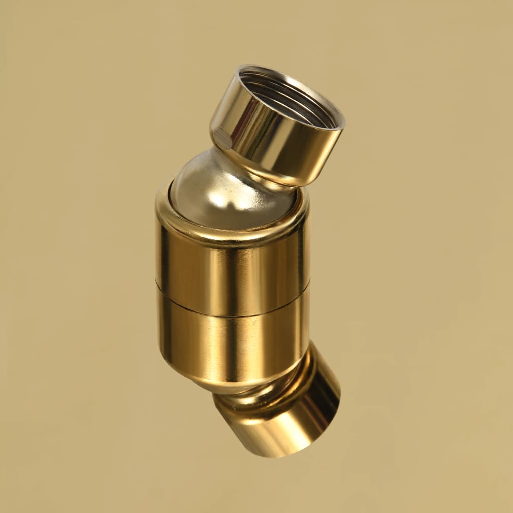 vidaXL Pomme de douche pluie Acier inoxydable 50x50 cm Carrée Doré