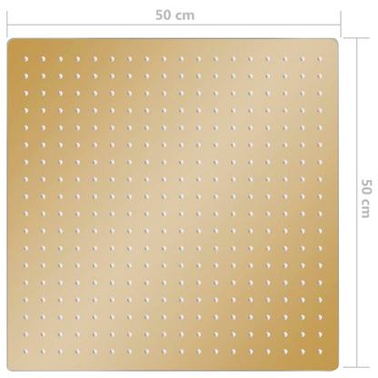 vidaXL Pomme de douche pluie Acier inoxydable 50x50 cm Carrée Doré