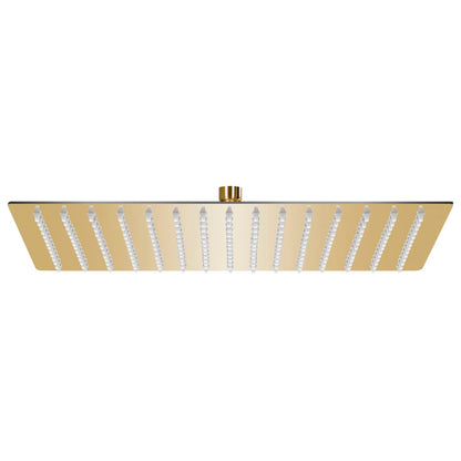 vidaXL Pomme de douche pluie Inox 40x30 cm Rectangulaire Doré