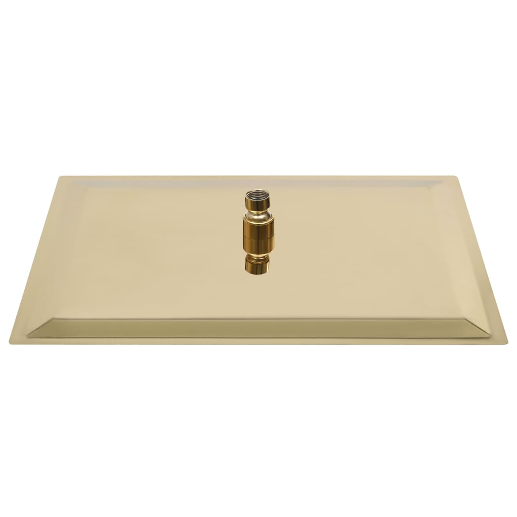 vidaXL Pomme de douche pluie Inox 40x30 cm Rectangulaire Doré