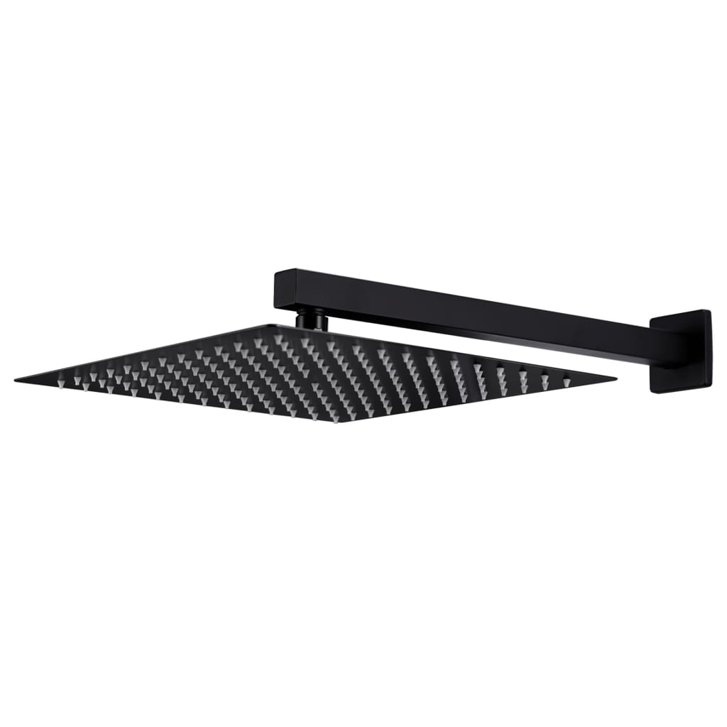 vidaXL Système de douche Acier inoxydable 201 Noir