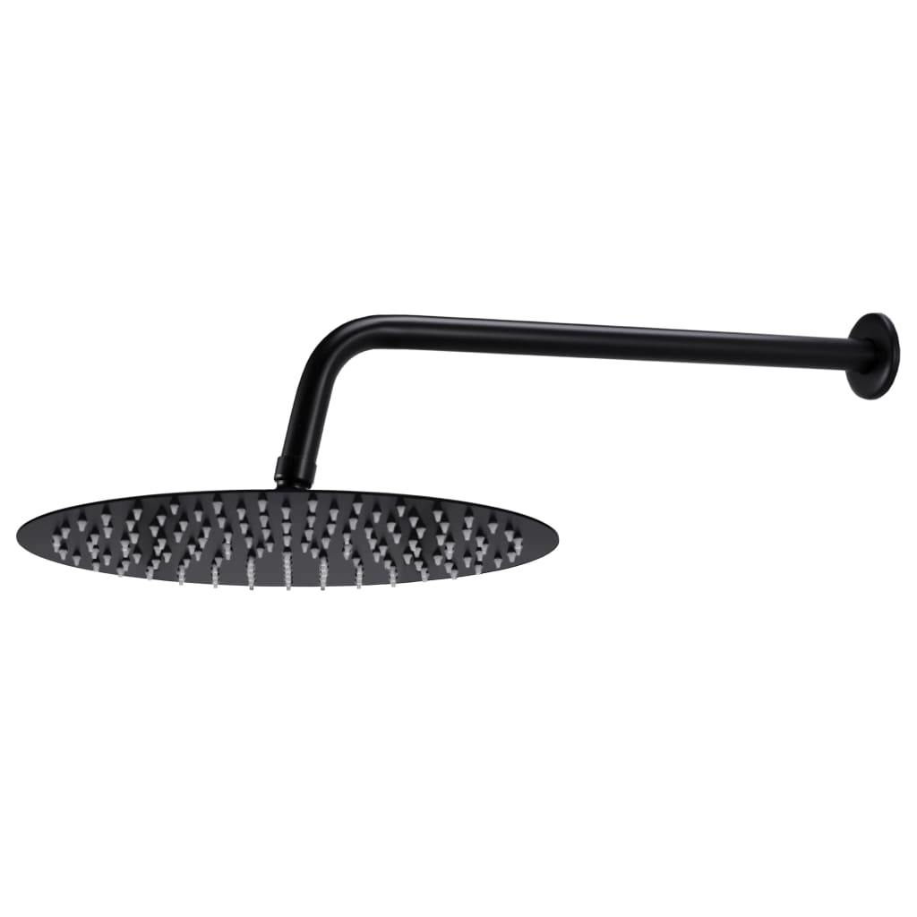 vidaXL Système de douche Acier inoxydable 201 Noir