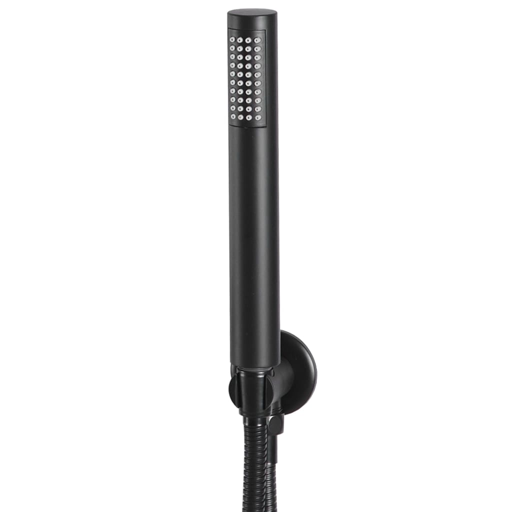 vidaXL Système de douche Acier inoxydable 201 Noir