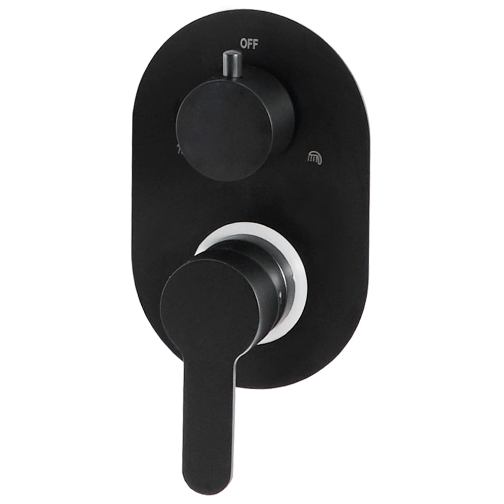 vidaXL Système de douche Acier inoxydable 201 Noir