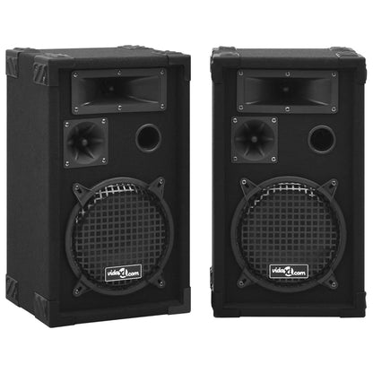 vidaXL Haut-parleurs scène Hifi passifs professionnels 2 pcs 800W Noir