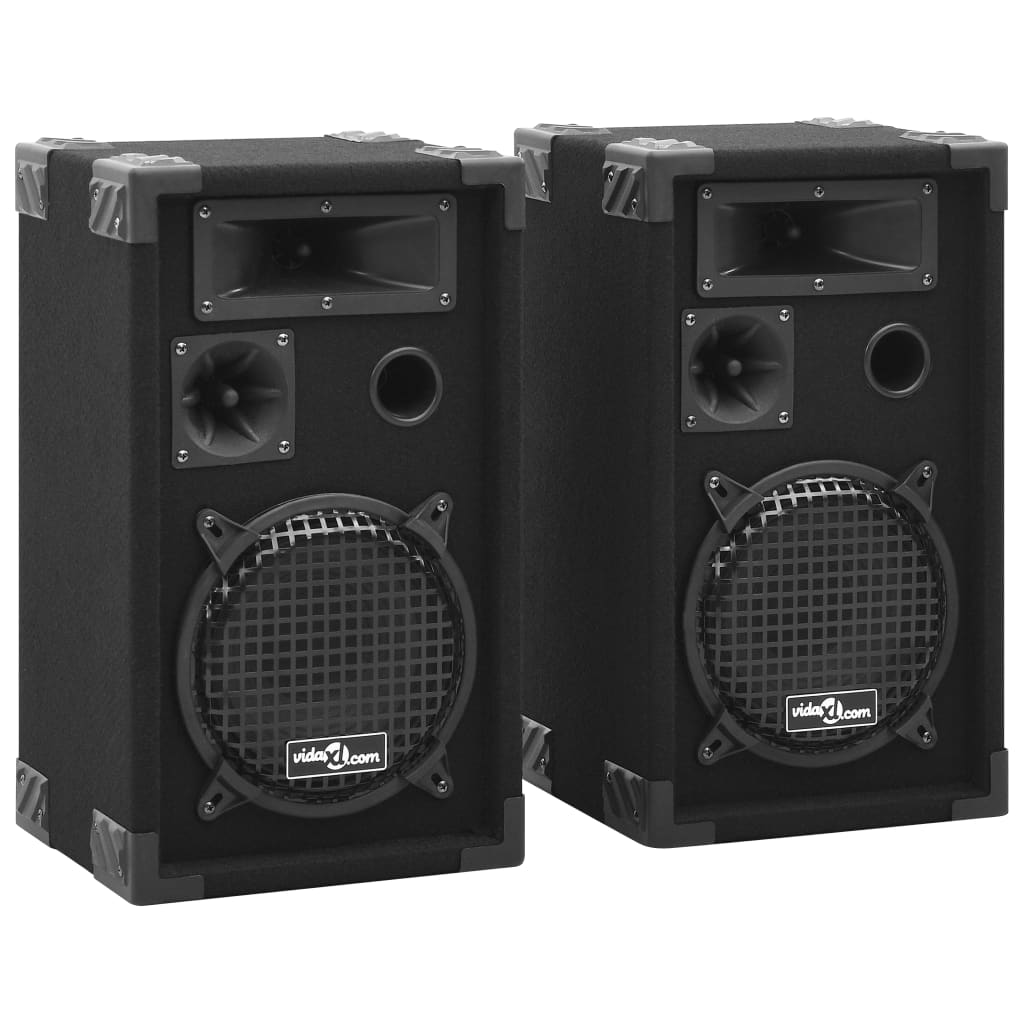 vidaXL Haut-parleurs scène Hifi passifs professionnels 2 pcs 800W Noir