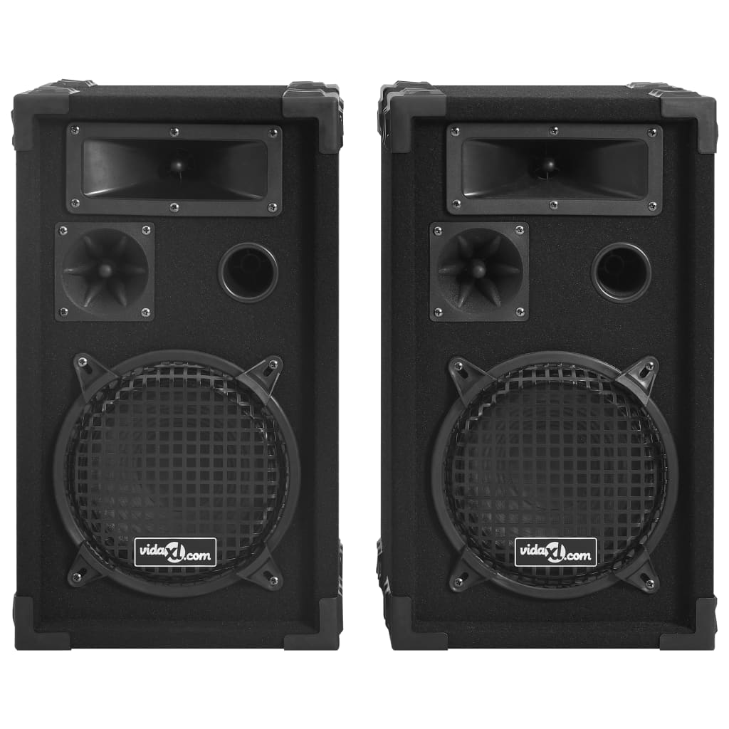 vidaXL Haut-parleurs scène Hifi passifs professionnels 2 pcs 800W Noir