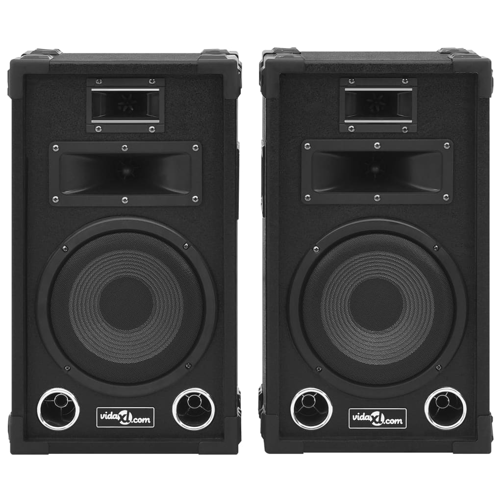 vidaXL Haut-parleurs scène Hifi passifs professionnels 2 pcs 800W Noir