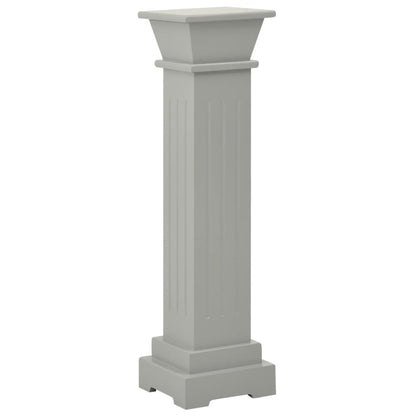 vidaXL Support pilier classique carré pour plantes Gris 17x17x66cm MDF