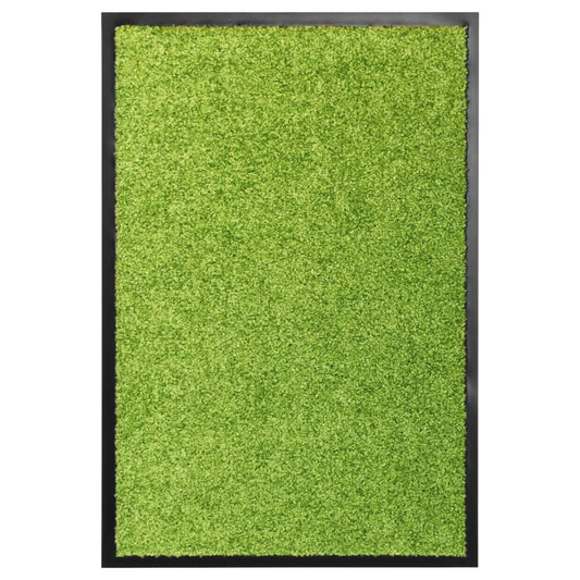 vidaXL Paillasson lavable Vert 40x60 cm