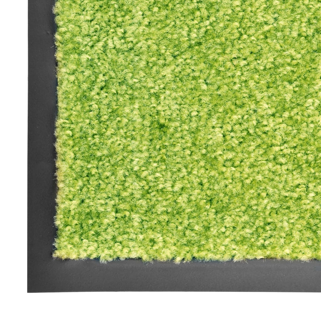vidaXL Paillasson lavable Vert 40x60 cm