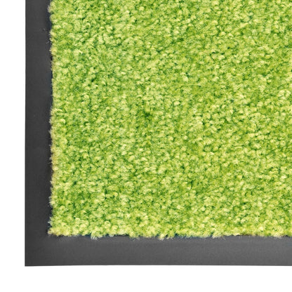 vidaXL Paillasson lavable Vert 40x60 cm