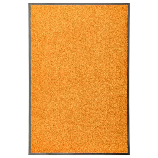 vidaXL Paillasson lavable Orange 60x90 cm
